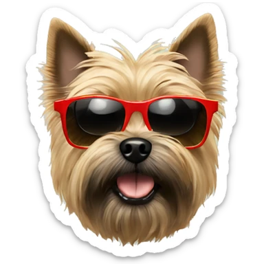 Cairn terrier with sunglasses sticker