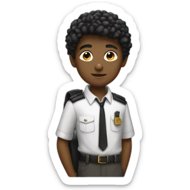 Boy detectives white and black sticker