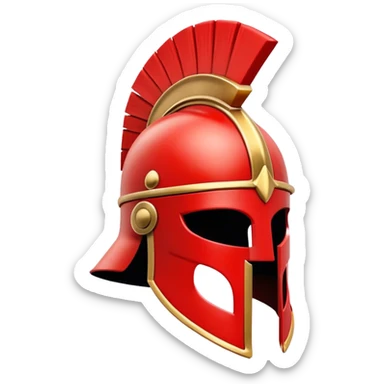 Gladiator Helmet red sticker