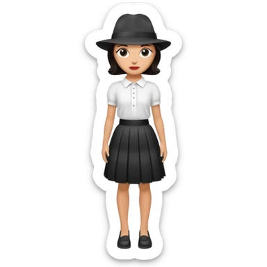 berger autralien noir et blanc avec une jupe sticker