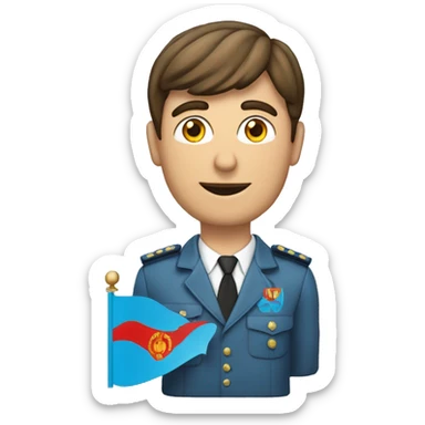 Un homme avec un cagoul avec le logo du drapeau de l'Albanie  sticker