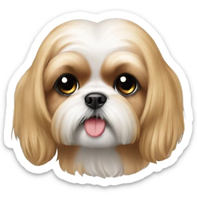 female short fur golden shih tzu  sticker