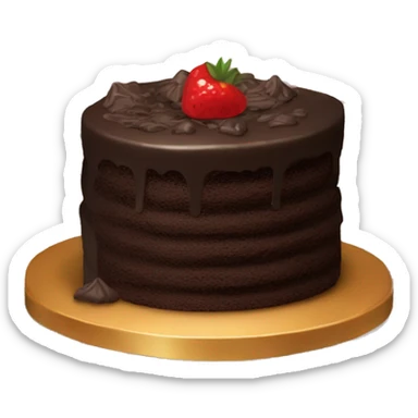 Black chocolate cake sticker