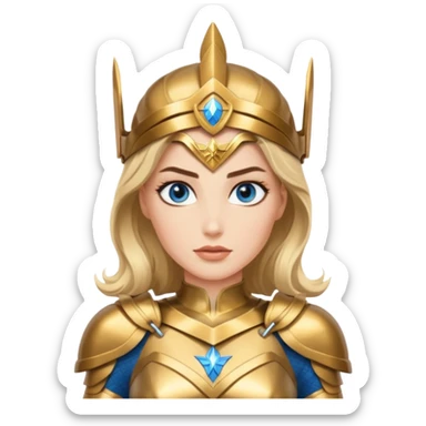 Wonder Woman with blue eyes sticker