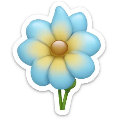 Light blue pretty flower  sticker