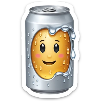 beer can tipped over sticker