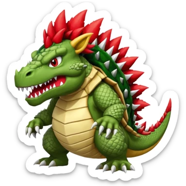Ugly Fey Toony Bowser-Tyrantraum-Tyranitar-Groudon-Rhydon-Shaymin-dragon sticker