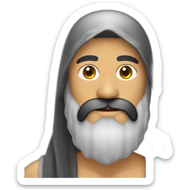 Man tanned long black beard shemagh sticker