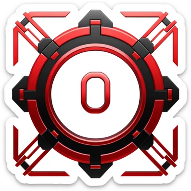  Black And Red Cyber Aesthetic Deco sticker