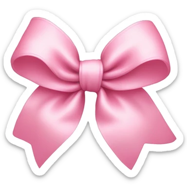 baby pink bow sticker
