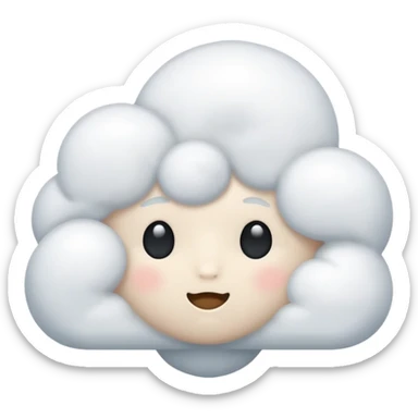 Nube pensando sticker