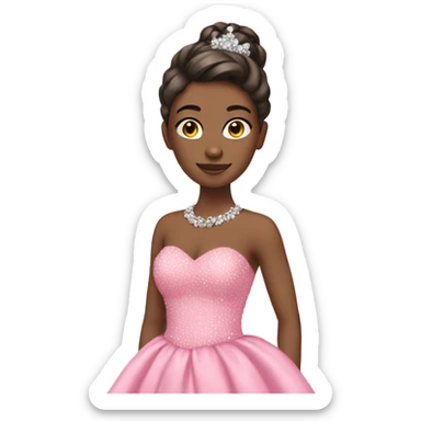 pink prom dress sticker