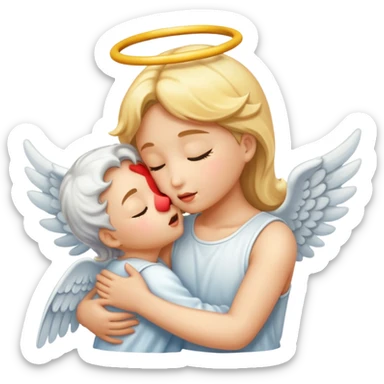 Sweet angelic kiss emoji sticker