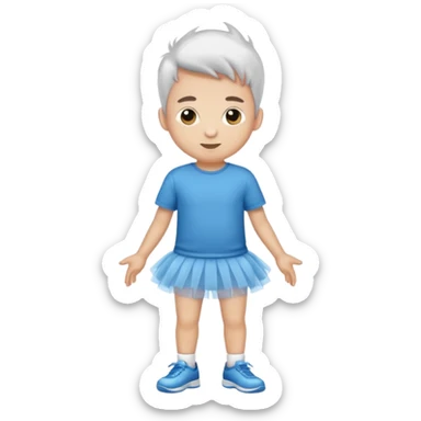 tutu boy with tshirt sticker