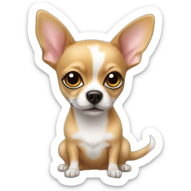Un chiwawa avec des yeux en bulle tea sticker