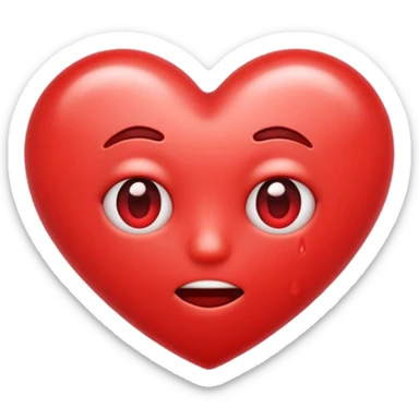 Nervous love emoji sticker