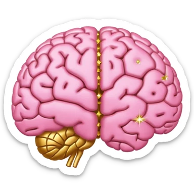 a brain with sparkles sticker
