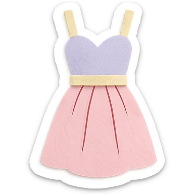 pastel-colored sundress sticker