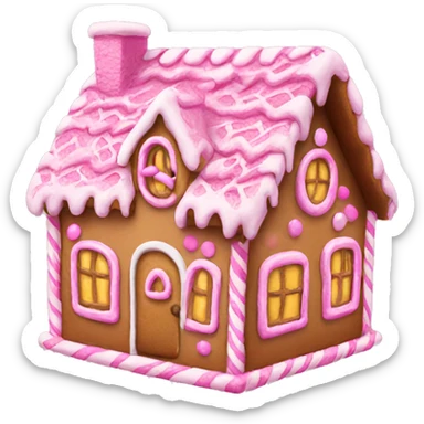 Pink gingerbread house  sticker