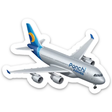 now i want a Airbus A318 Ponchi Airlines (gray colored) sticker
