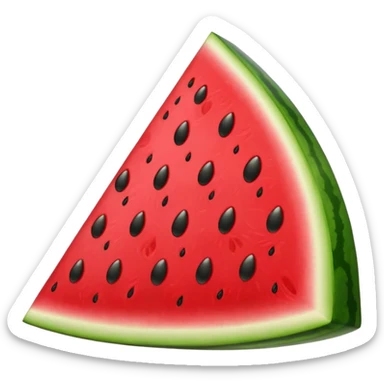 Cartoon Watermelon triangle one slice small sweet  sticker