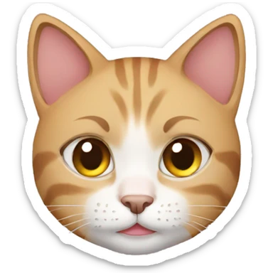 Pretty exhausted female cat sticker