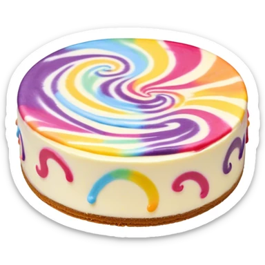 Tie dye cheesecake sticker