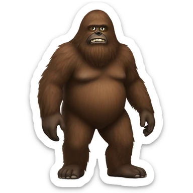 Sasquatch with a huge butt  sticker