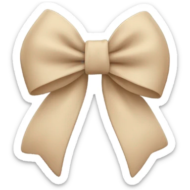 Beige bow sticker