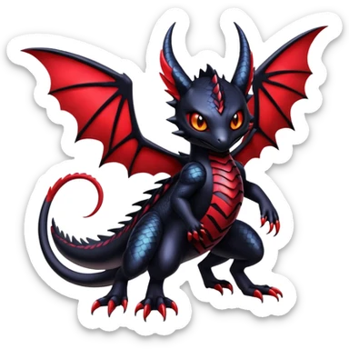 Shiny Epic Badass Gothic Noibat-Salandit-Litten-Hybrid sticker