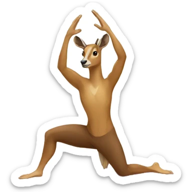 Chamois practicing yoga sticker