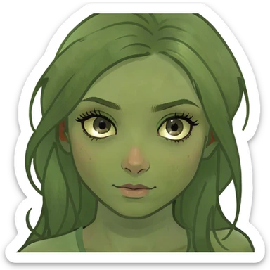 Dirty blonde girl with light brown eyes beautiful  sticker