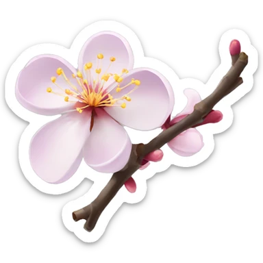 plum blossom flower sticker