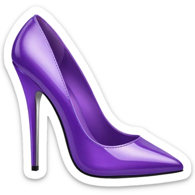 Womens pleaser brand purple chrome heels sticker