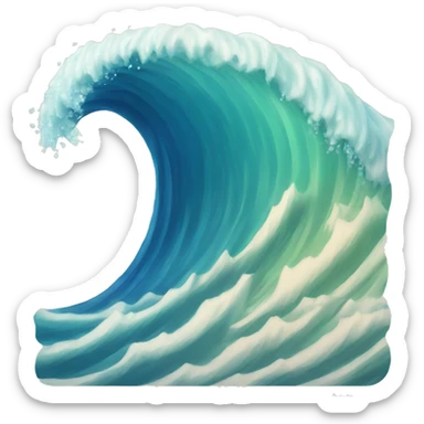 ocean wave sticker