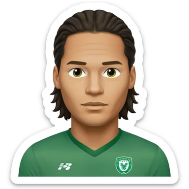 Virgil van dijk wearing green shirt sticker