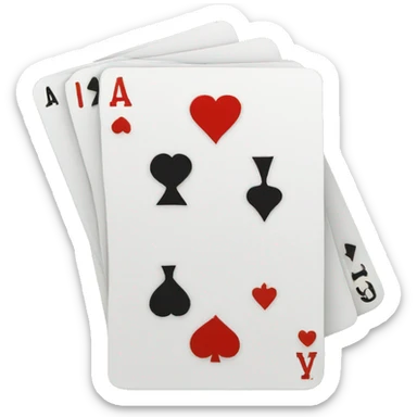 playing cards  sticker
