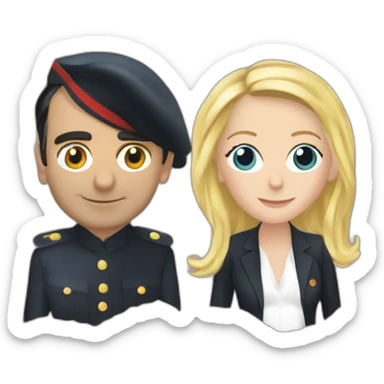 marine lepen et Eric zemmour sticker