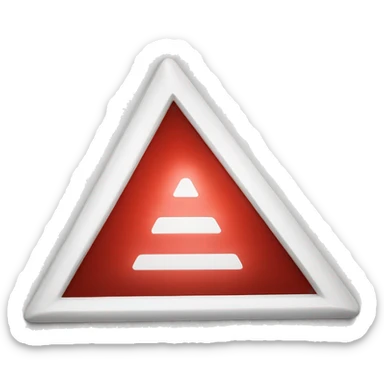 A with a red beam with round corners with the word subscribe white written in the beam, and on the left is a white triangle with round corners on it. sticker