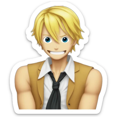 Sanji One piece avec les yeux bleus sticker