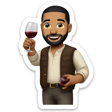 drake with wine sticker