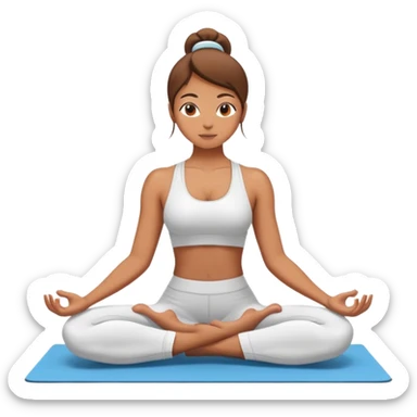 Menina faze do ioga sticker