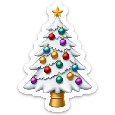  White christmas tree sticker