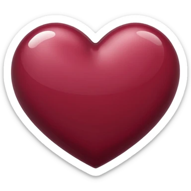Light burgundy heart emoji sticker