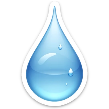 Gota de agua color blanco white sticker