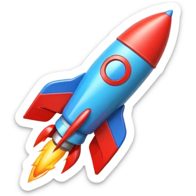 colored Toy Rockets sticker