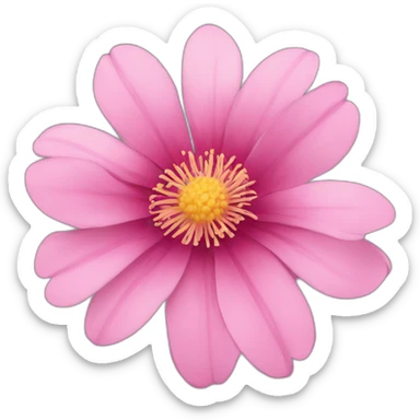 pink flower sticker