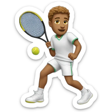 Arthur Fils jouant au tennis sans casquette sticker