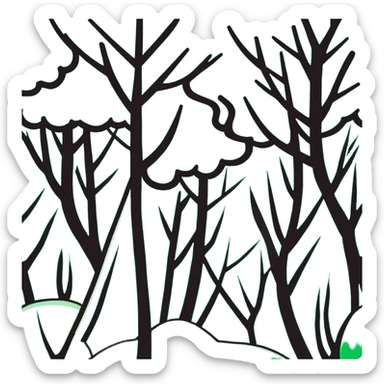 forest hunters typography sticker