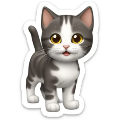 Un chaton sur cheval sticker